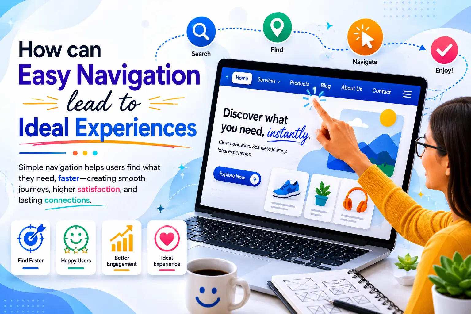 How can easy navigation lead to ideal experiences